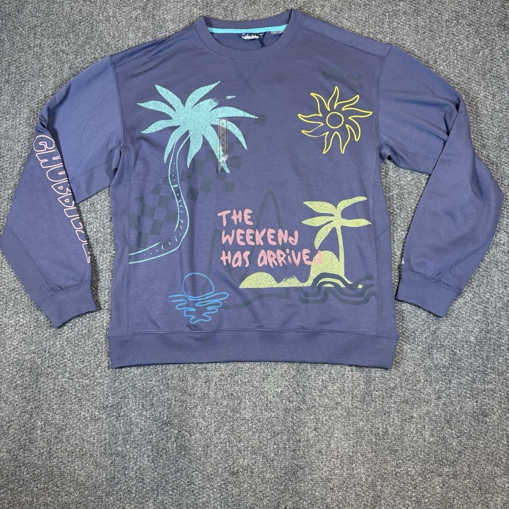 NWT Chubbies Soft Terry Crewneck Sweatshirt Men's Sz XL $60 The Sketchy